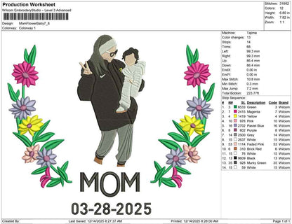 Mom Flower Baby