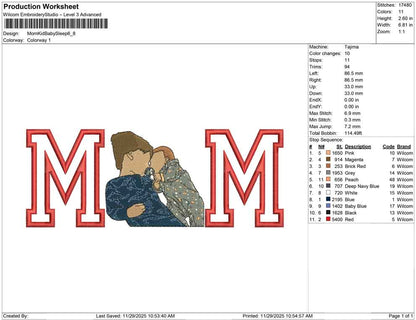 Mom Kid Baby Sleep