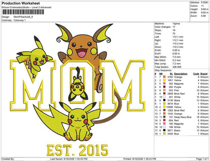 Mom Pikachus