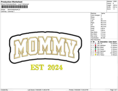 Mommy Applique