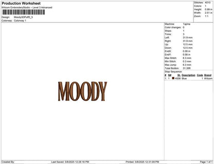 Moody 3D Puff