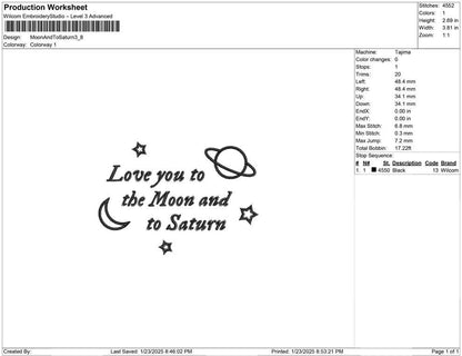 Moon And To Saturn