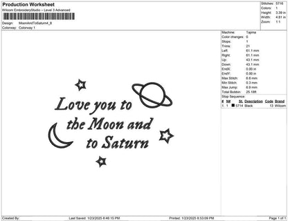 Moon And To Saturn