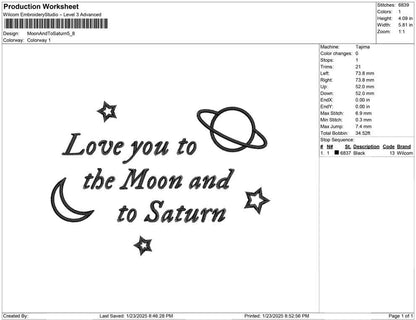 Moon And To Saturn