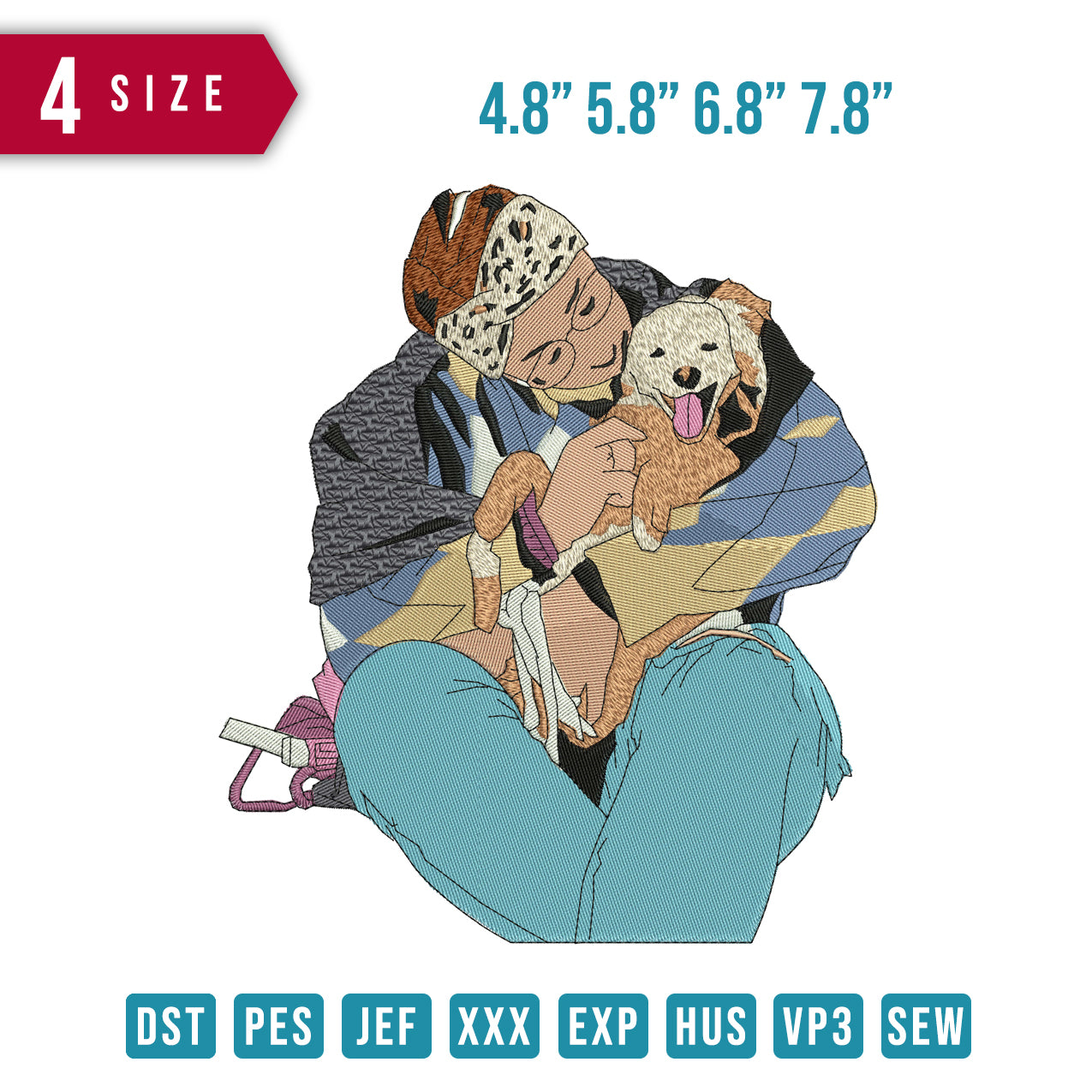 Mother And Dog Sit
