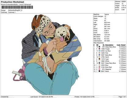 Mother And Dog Sit