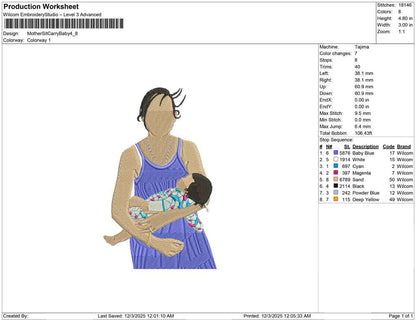 Mother Sit carry Baby