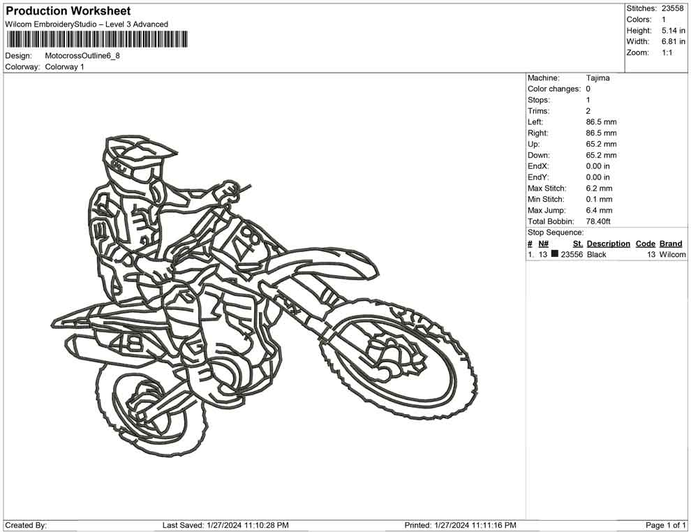 Motocross Cyc outline