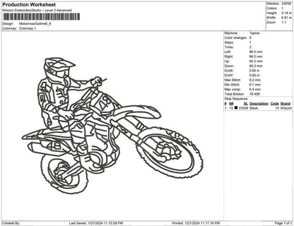 Motocross Cyc outline