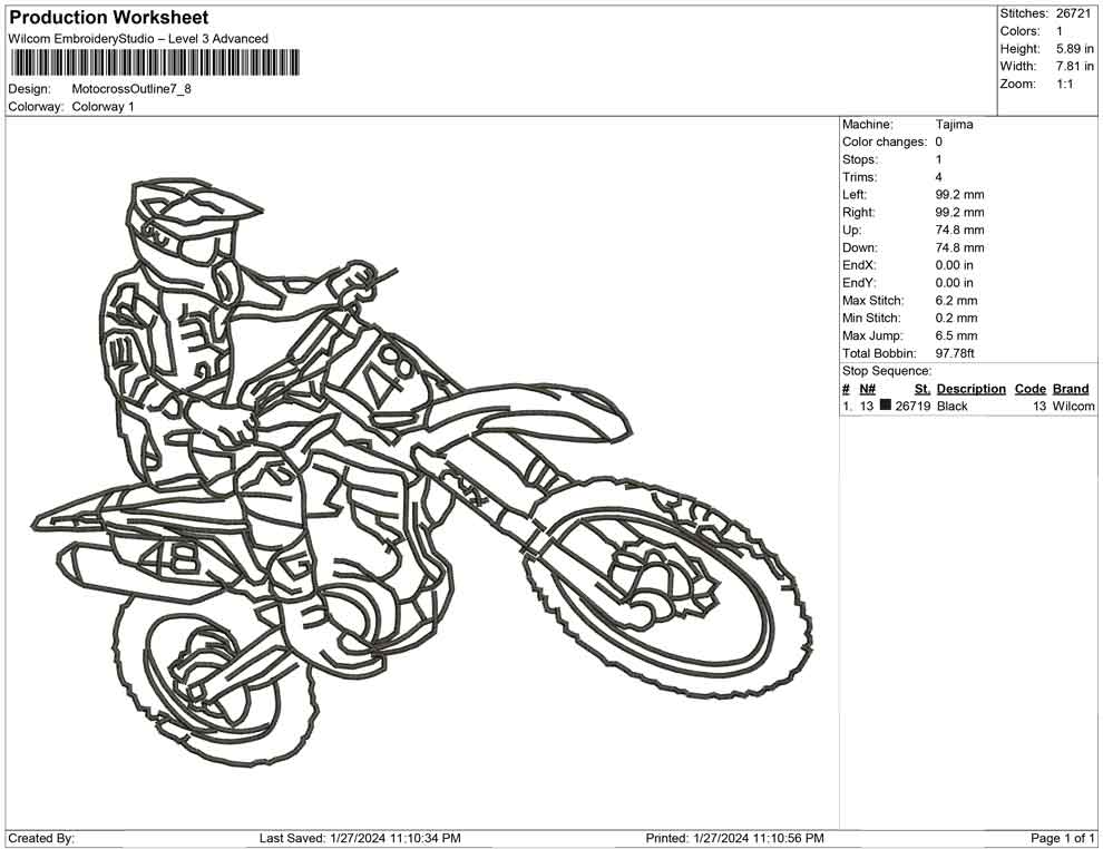 Motocross Cyc outline