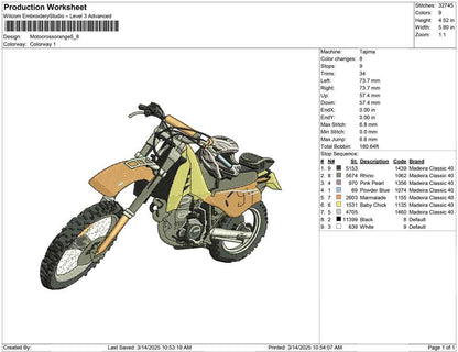 Motocross orange