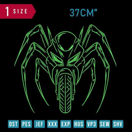 Motorcycle And Spider