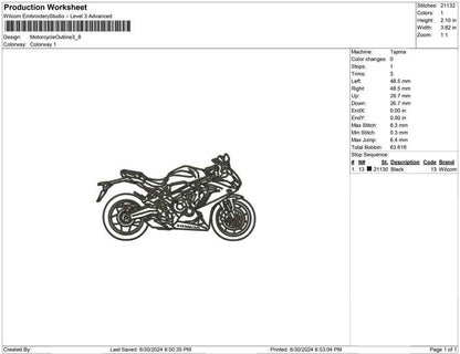 Motorcycle Outline