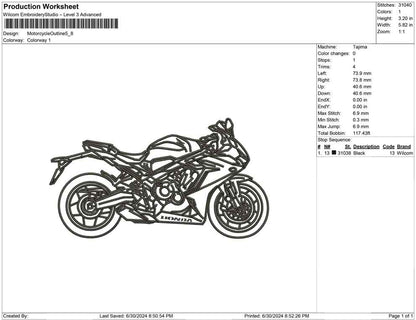 Motorcycle Outline