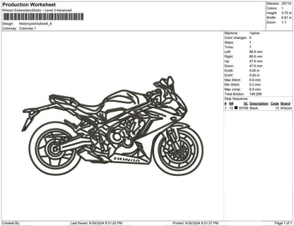 Motorcycle Outline