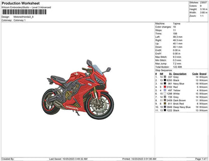 Moto red Honda