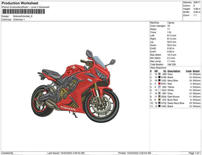 Moto red Honda
