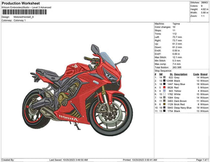 Moto red Honda