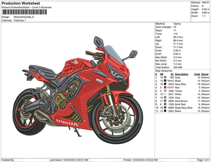 Moto red Honda
