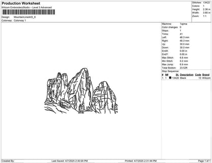 Mountain Line Art