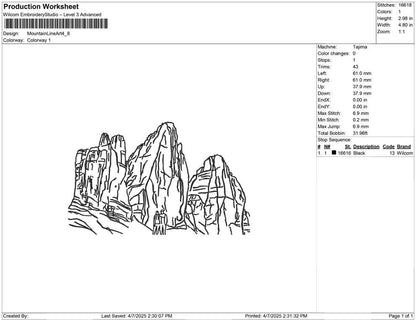 Mountain Line Art