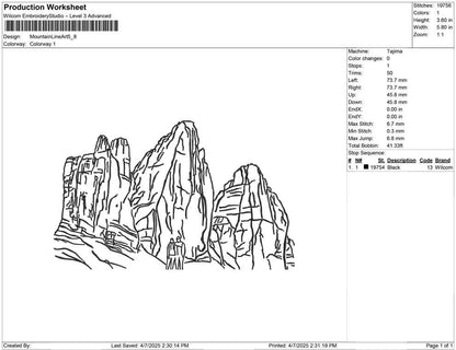 Mountain Line Art