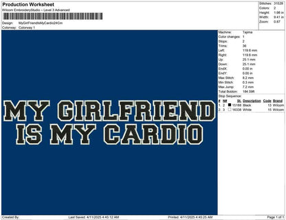 My Girl Friend Is My Cardio