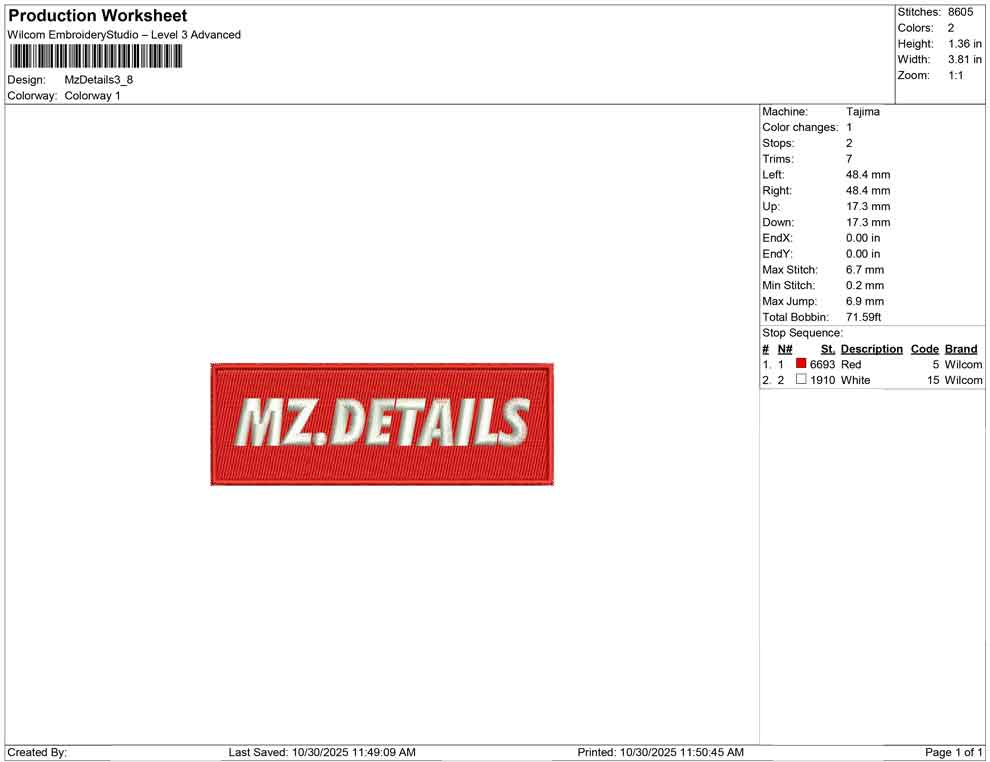 Mz Details