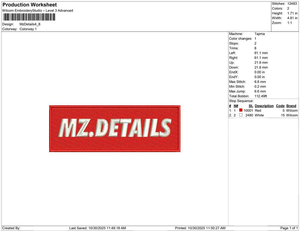 Mz Details