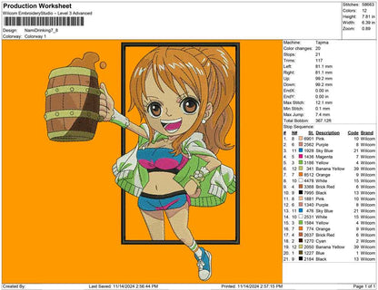 Nami Drinking