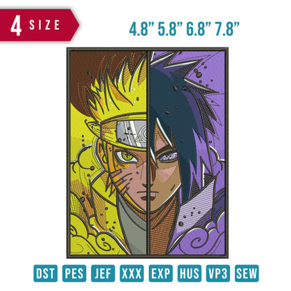 Naruto Sasuke Half