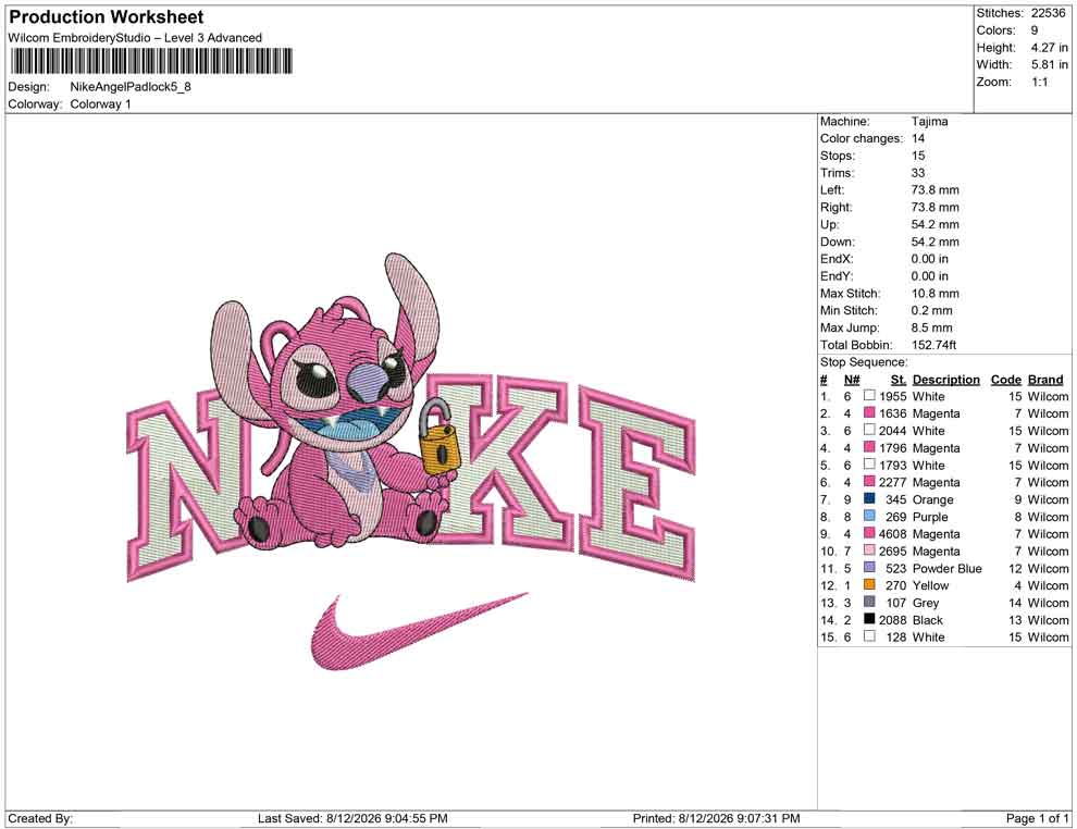 Nike Angel Padlock