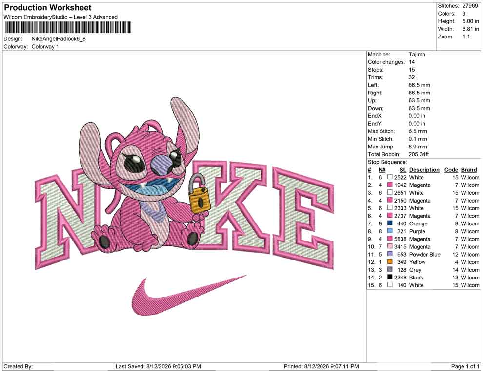 Nike Angel Padlock