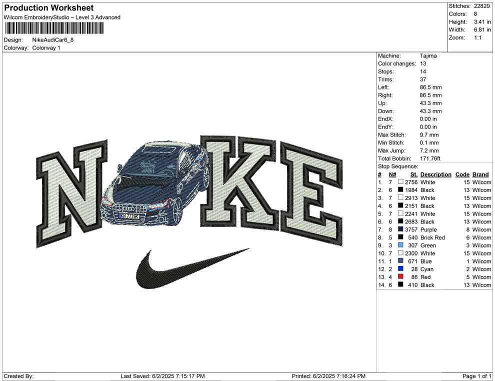 Nike Audi Car