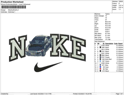 Nike Audi Car