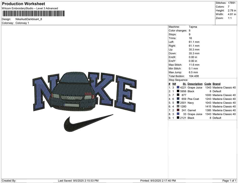 Nike Audi Dark blue