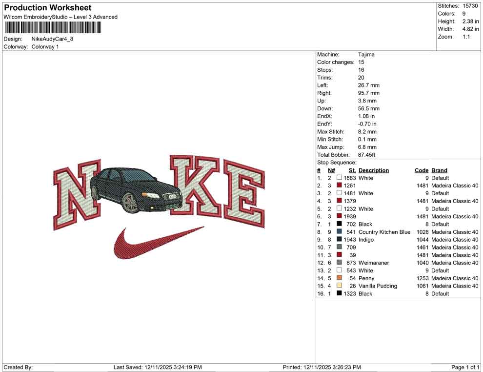 Nike Audy Car