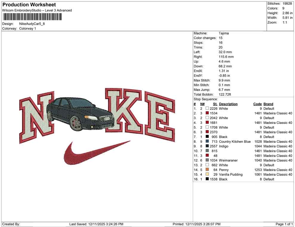 Nike Audy Car