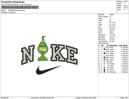 Nike baby Grinch Face