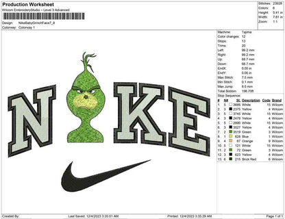 Nike baby Grinch Face