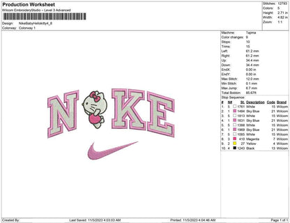 Nike baby hellokitty