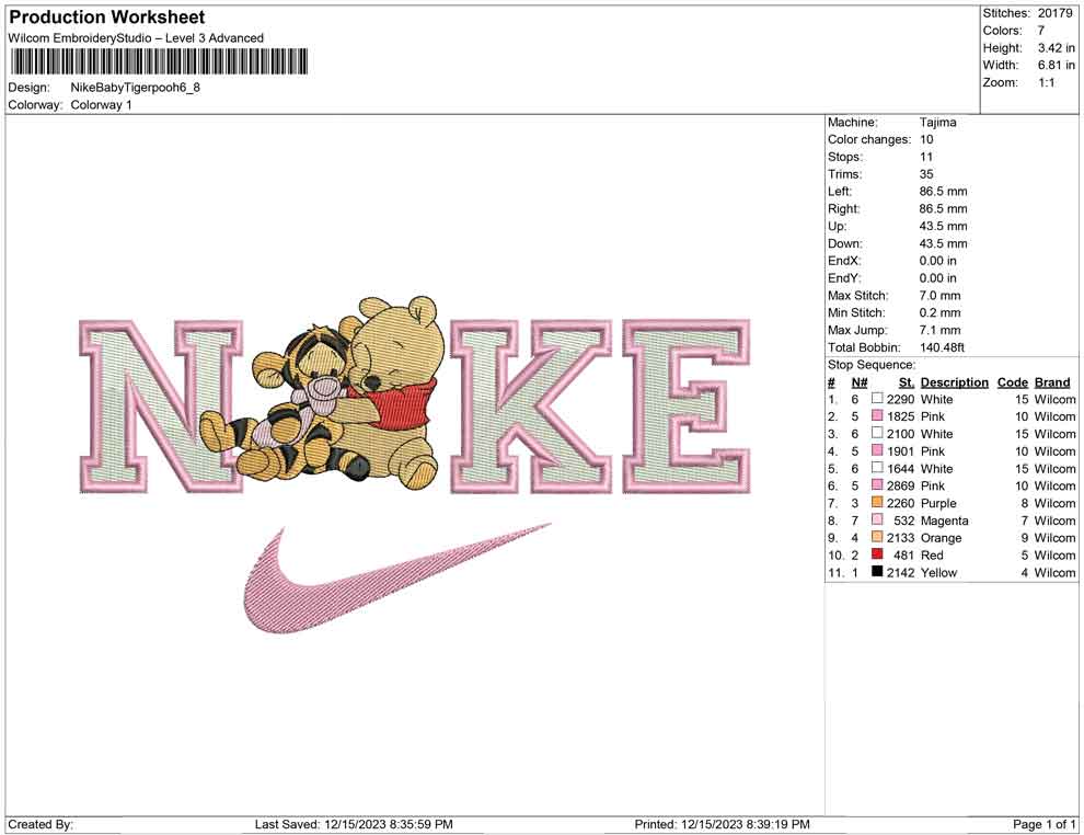 Nike Baby Tiger and pooh