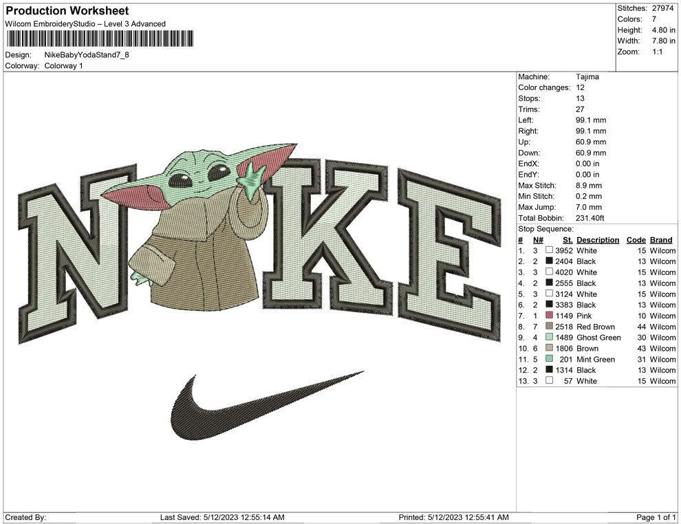 Nike Baby Yoda Stand