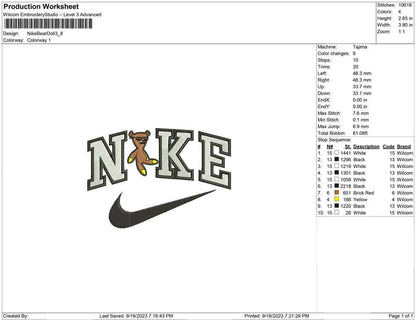 Nike Bear Doll