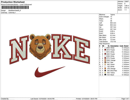 Nike Bear Head