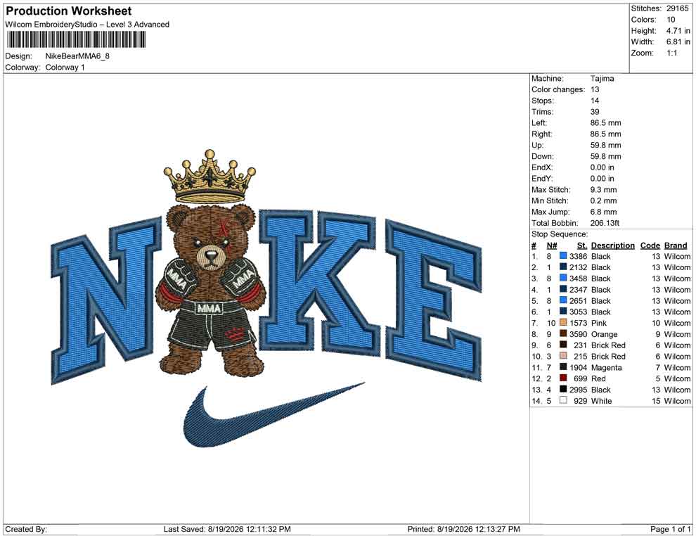 Nike Bear MMA