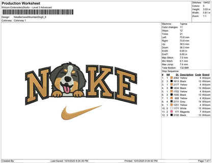 Nike Bernese Mountain Dog