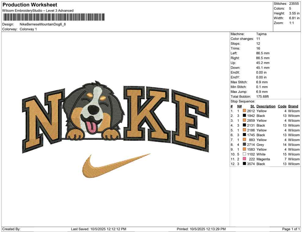 Nike Bernese Mountain Dog
