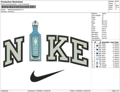 Nike Bombay Saphire Bottle