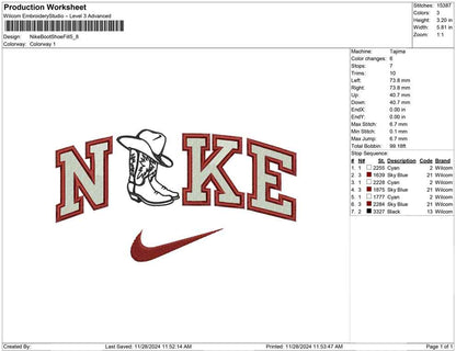 Nike Boot Shoe Fill